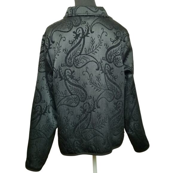 CJ Bank Tapestry Button Up Blazer Jacket Multicolor Reversible Artsy Boho Size L - Picture 6 of 11